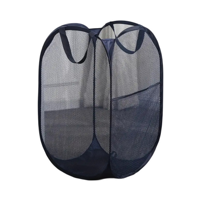 FOLDABLE MESH LAUNDRY BASKET