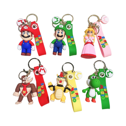 3D SUPER MARIO RUBBER KEYCHAIN