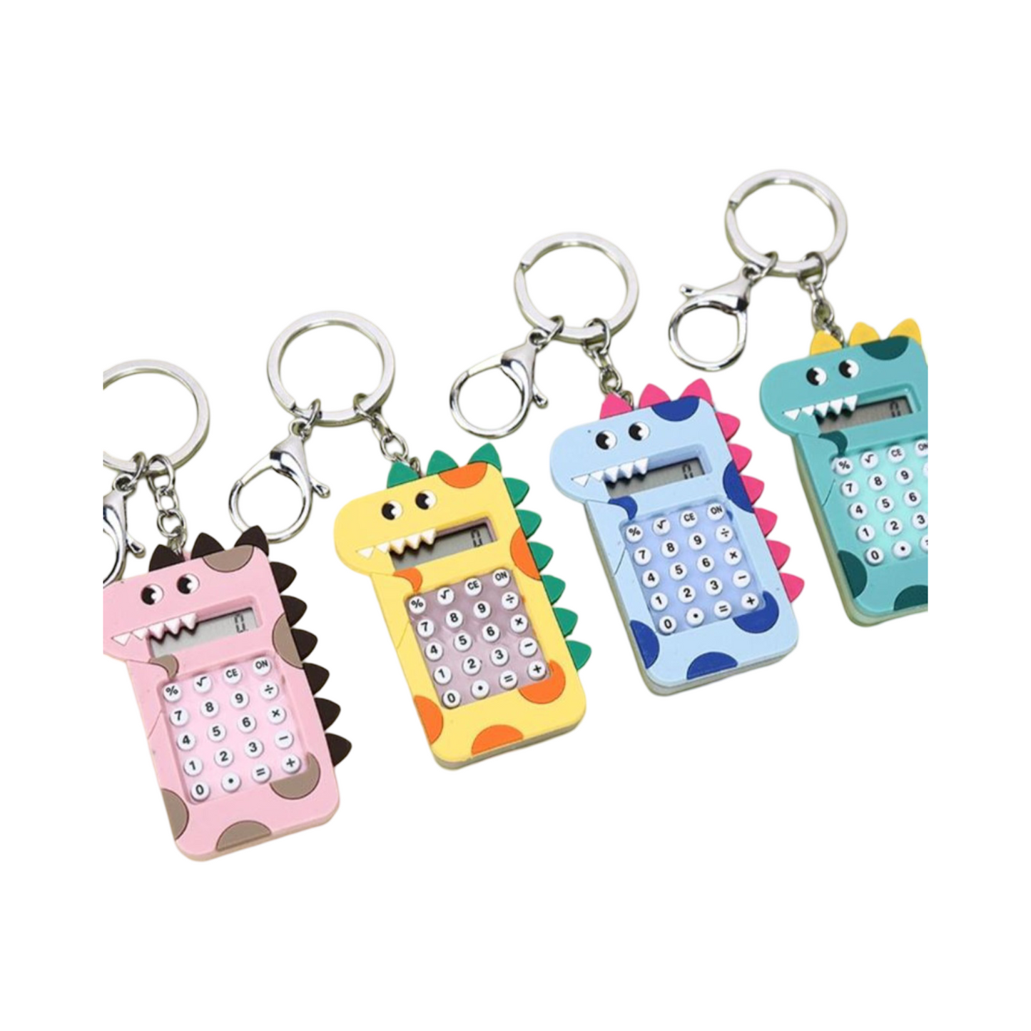 MINI CALCULATOR DINOSAUR KEYCHAIN