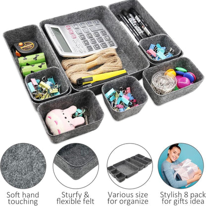 FELT DRAWER ORGANIZER BOX