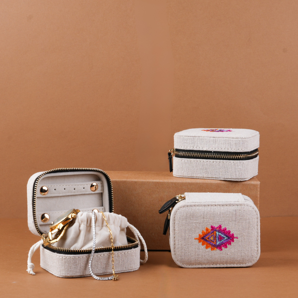 FABRIC JEWELRY BOX