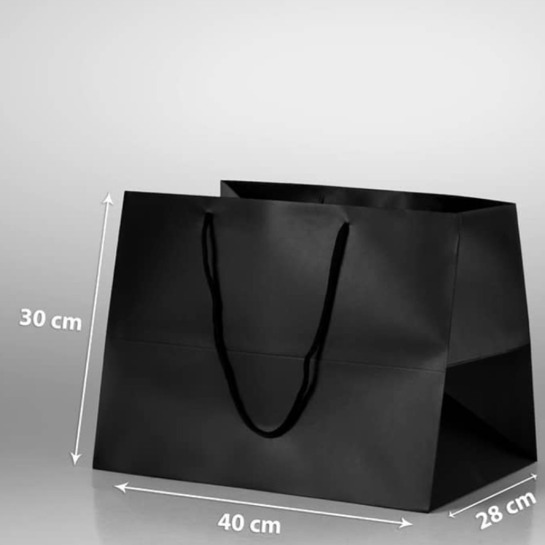 THICK RECTANGLE PAPER BAG - BLACK