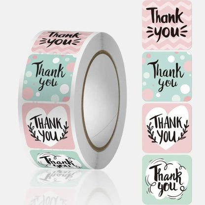 STICKERS ROLL - "Thank you"