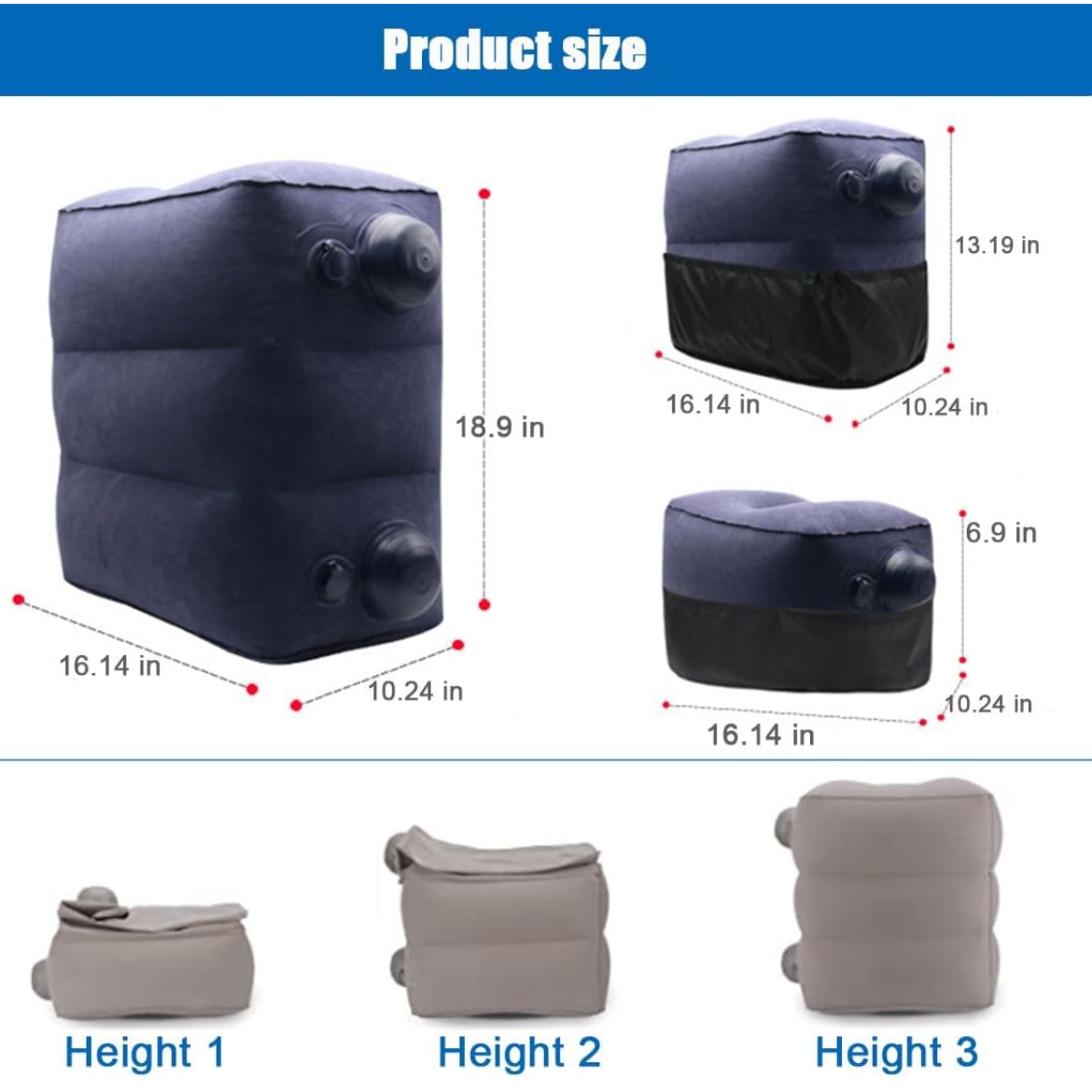 INFLATABLE FOOT REST PILLOW