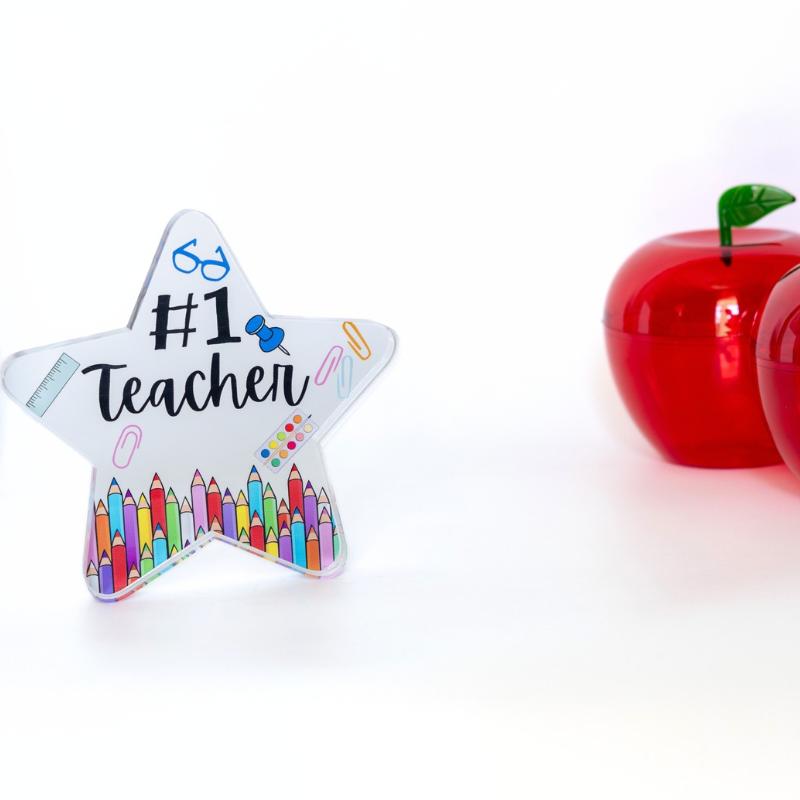 ACRYLIC STAR TEACHER DECOR