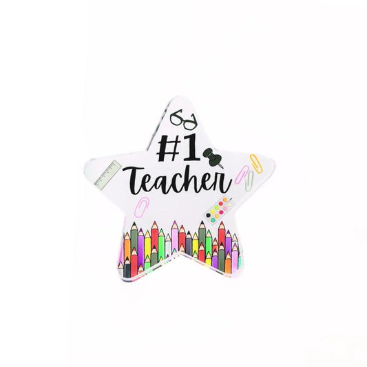 ACRYLIC STAR TEACHER DECOR