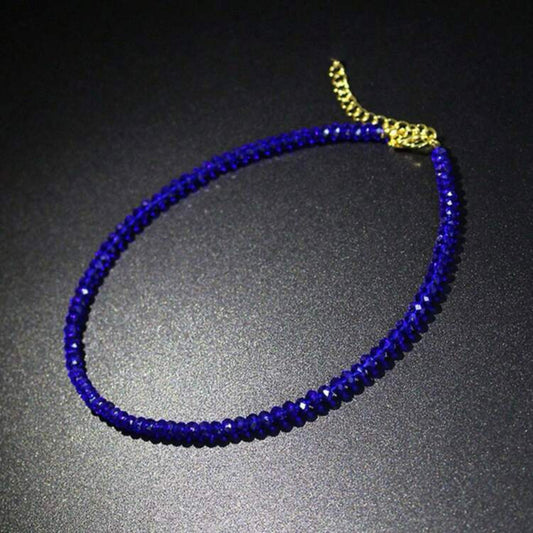 Royal blue beaded necklace