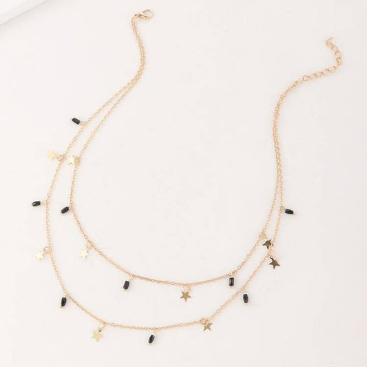 Beads layers necklace