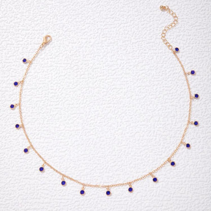 Royal blue beads necklace