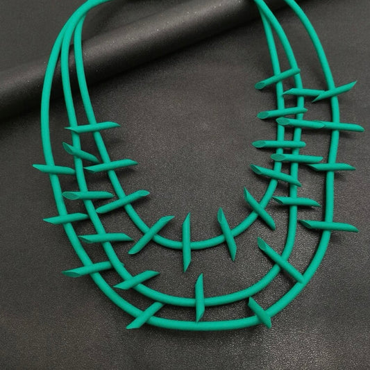 Green silicon necklace
