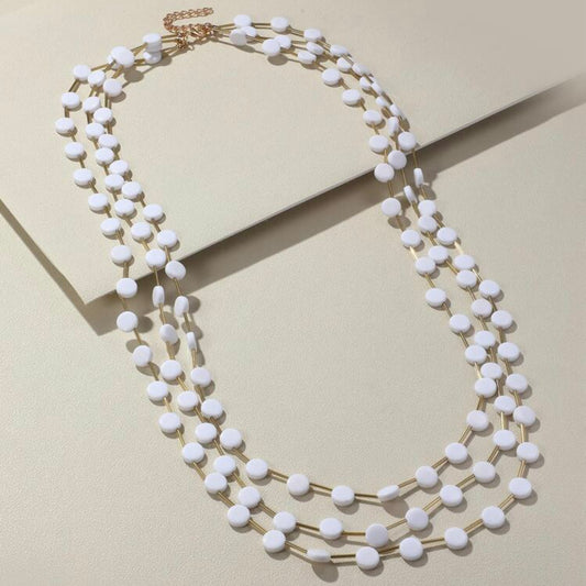 Bead layered necklace