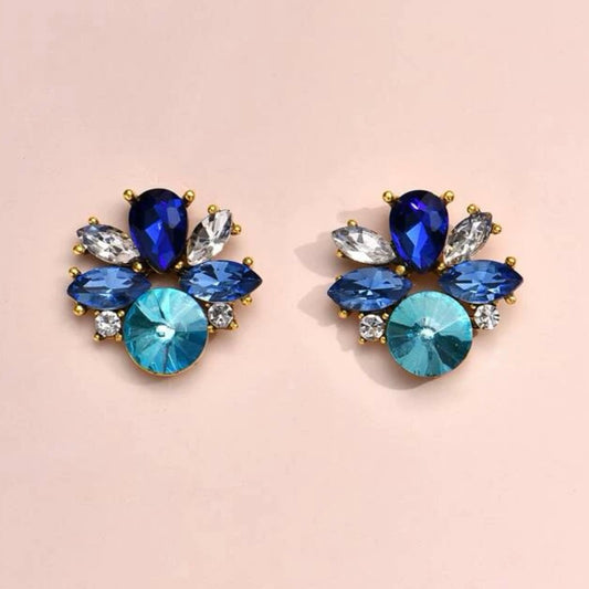 Blue stone earring