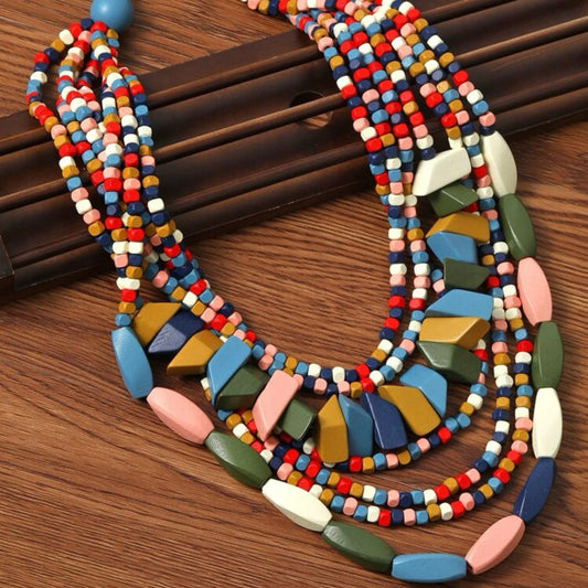 Beaded layered necklace