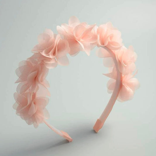 Pink flower headband