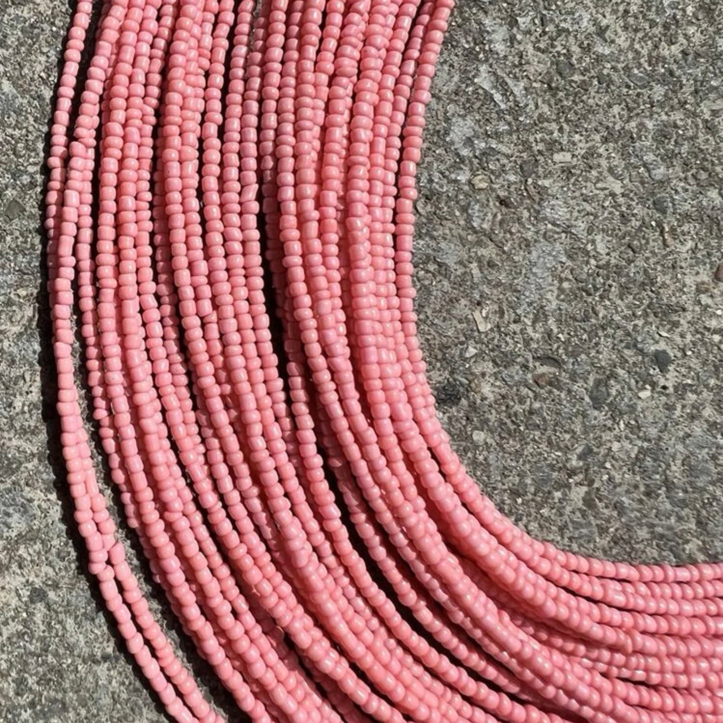 Pink beaded necklace