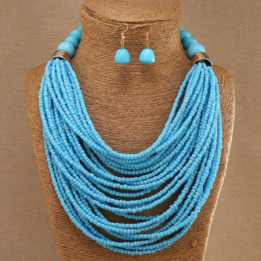 Small beads layered necklace