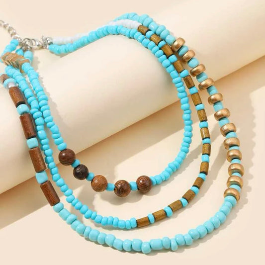 Cube beaded necklace