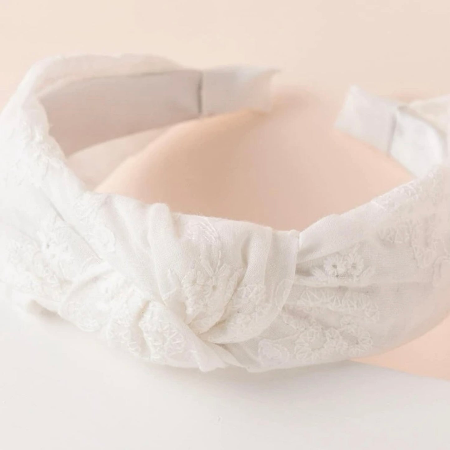 White fabric headband