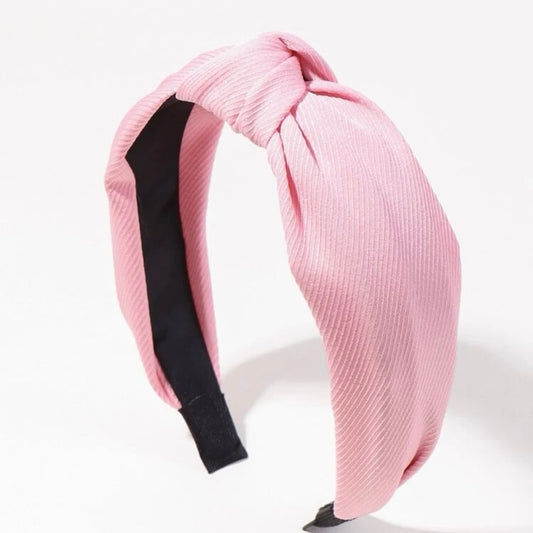 Pink fabric headband