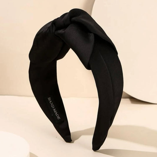 Black silk headband