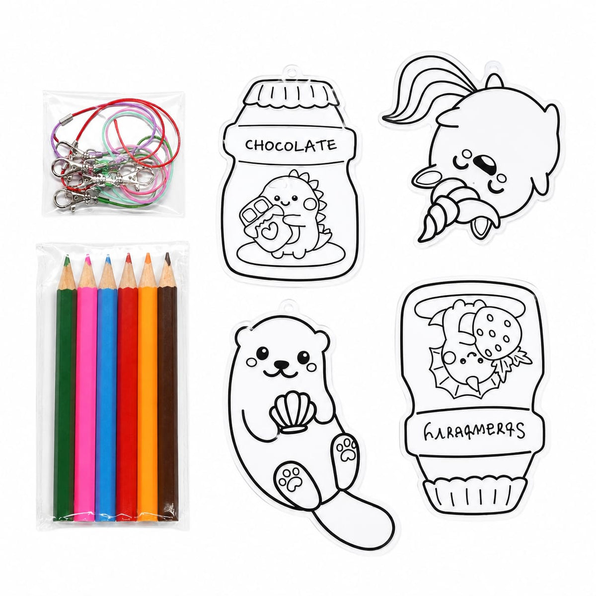 DIY COLORING KEYCHAIN TAG
