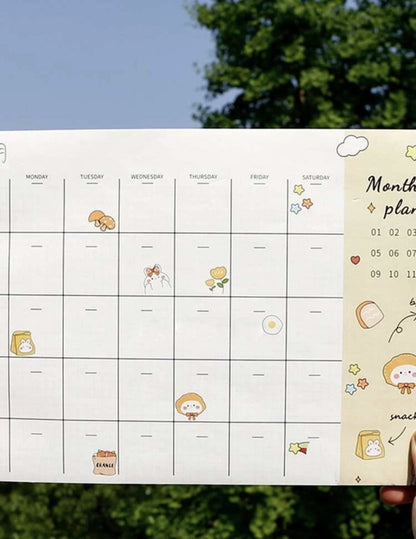التقويم الشهري - رسم كارتوني