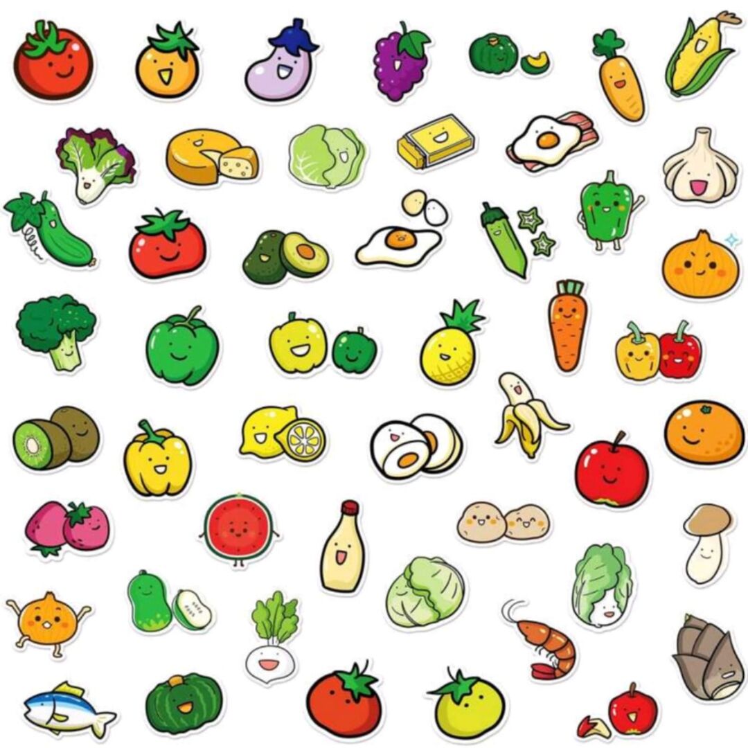 STICKERS-FRUITS AND VEGETABLE