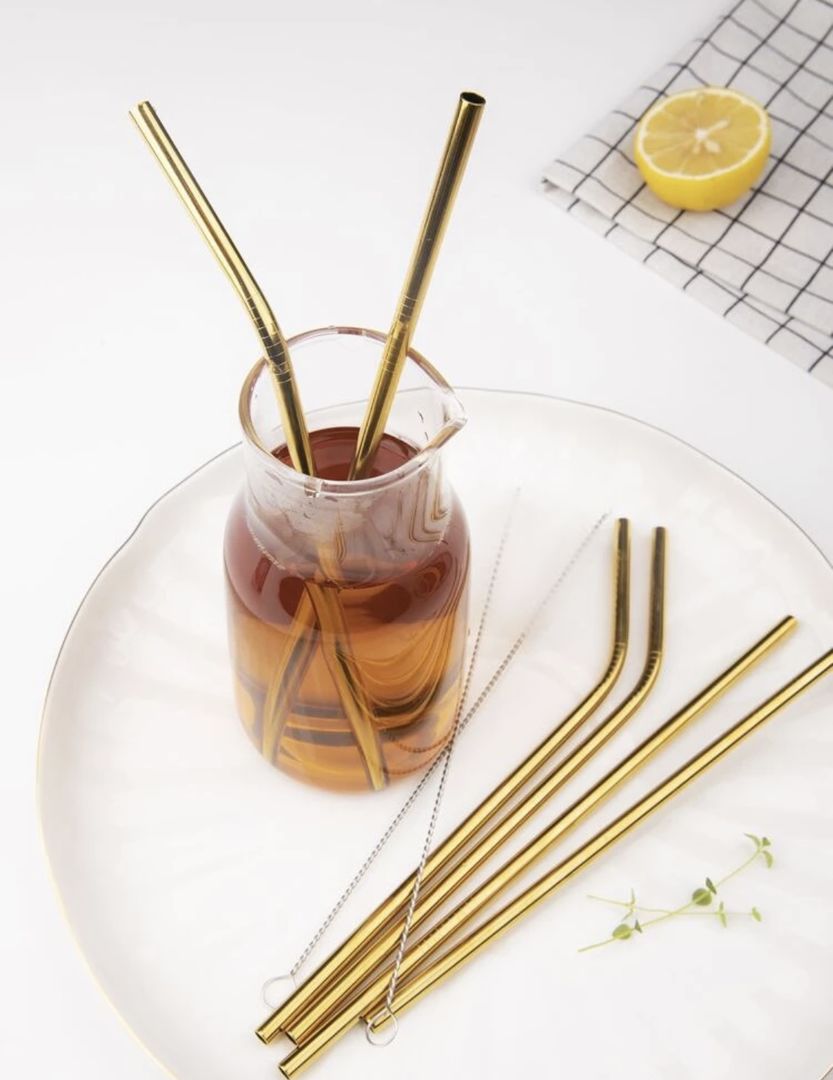 STAINLESS STEEL STRAW - GOLD