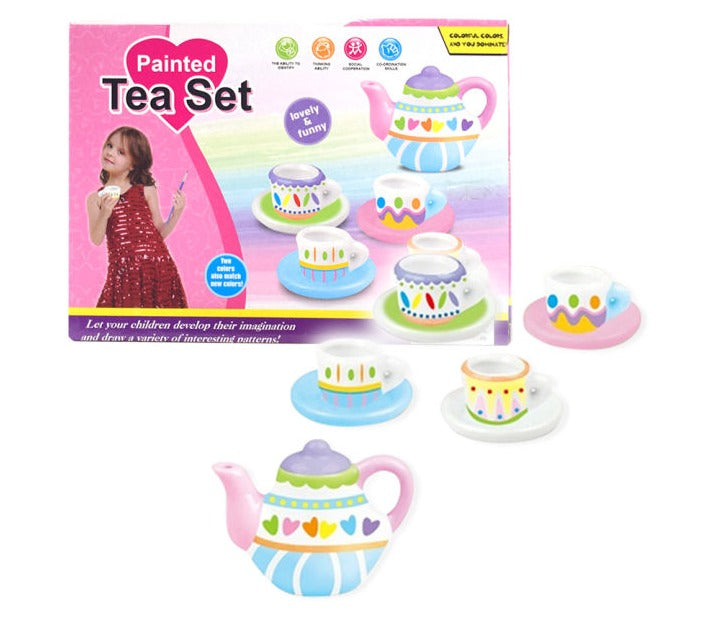 DIY PAINTED TEA SET