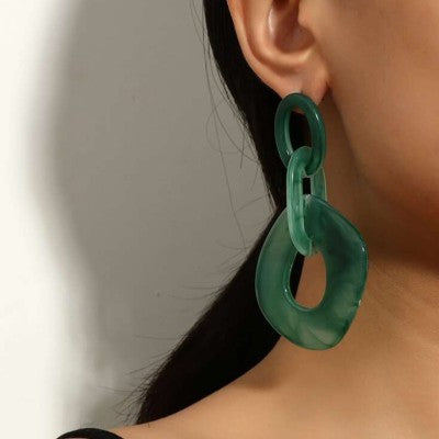 Acrylic chain earrings