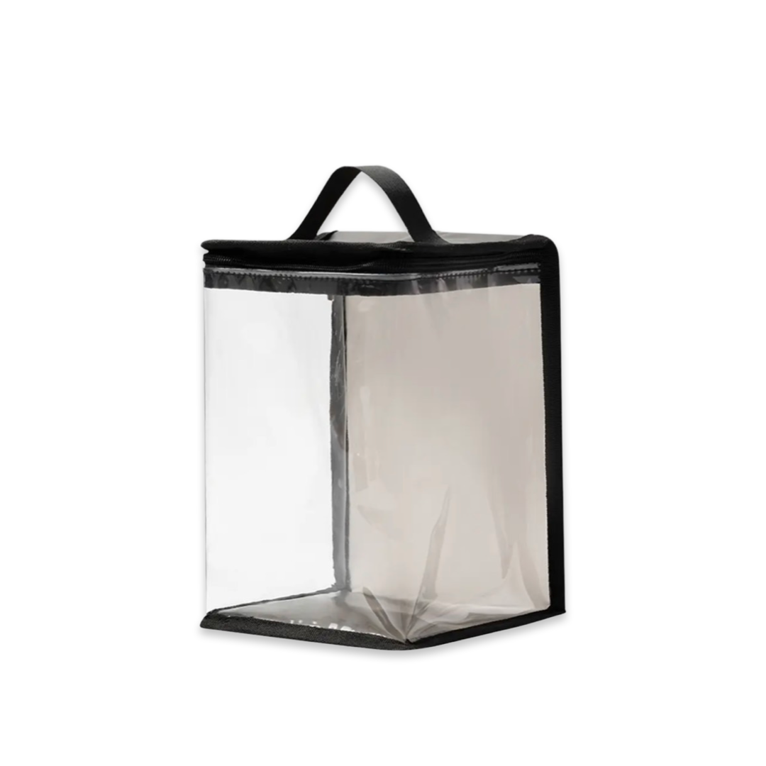 CLEAR TOILETRY BAG WITH HANDLE