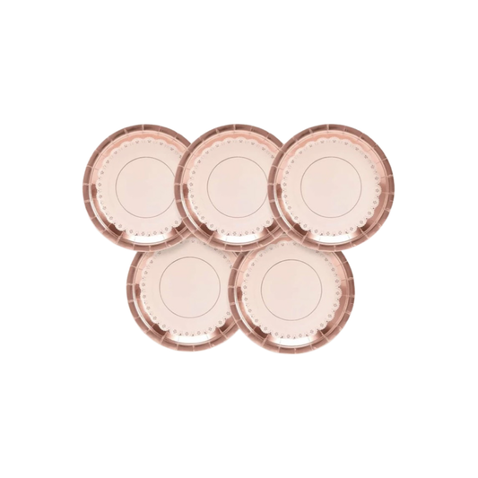 PAPER PLATES - ROSE GOLD