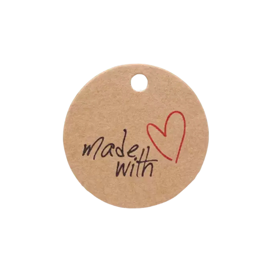 PAPER CARD SMALL SIZE "MADE WITH LOVE"