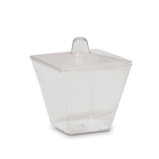 PLASTIC CONTAINER WITH COVER - SQUARE