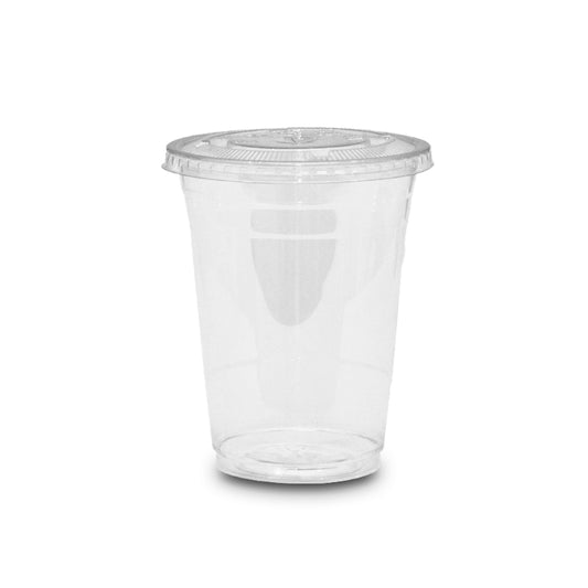 PLASTIC CLEAR CUP - FLAT LID